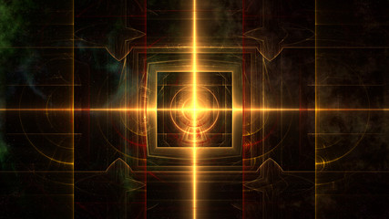 abstrakt fraktal weltraum sterne nebel leuchtend © jhantares