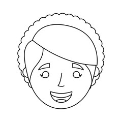 old woman face lady grandma cartoon vector illustration