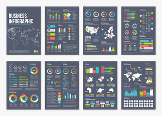 Vector infographic A4 brochure elements.