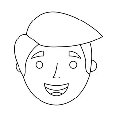 the face old man profile avatar grandfather vector illustration
