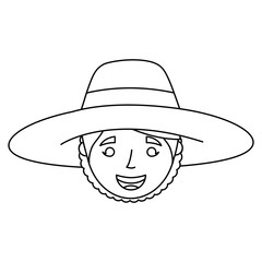 old woman face lady grandma cartoon vector illustration