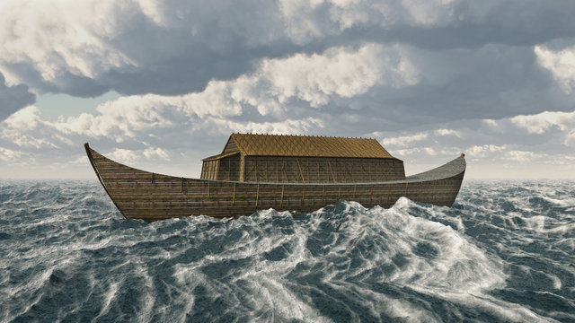 Arche Noah in stürmischer See