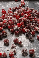 Sugared cranberries close-up