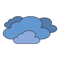clouds weather sky night scene vector illustration