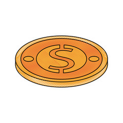 Money coin isolated icon vector illustration graphic design