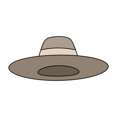 hat accessory fashion object vintage design image vector illustration