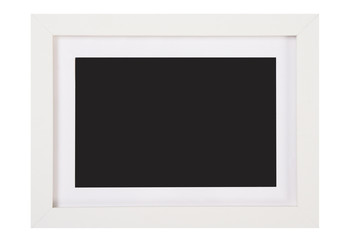 Isolated white picture photo frame 