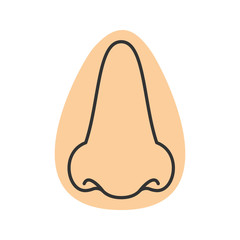 Human nose color icon