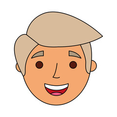 the face old man profile avatar of the grandfather vector illustration