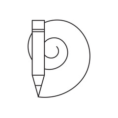 pencil utensil icon image