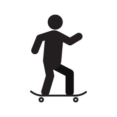 Skateboarder silhouette icon
