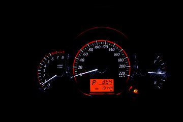 Mileage, car, background, black