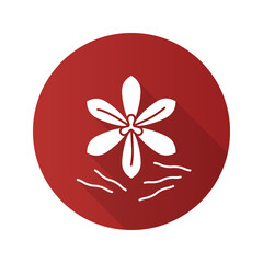 Saffron flat design long shadow glyph icon