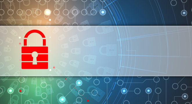 Cybersecurity and information or network protection. Future technology web services for business and internet project