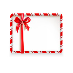 Fototapeta premium Holiday stripe frame card