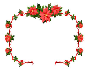 Seasons greetings floral frame