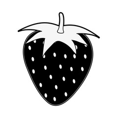 Strawberry sweet fruit icon vector illustration graphic design