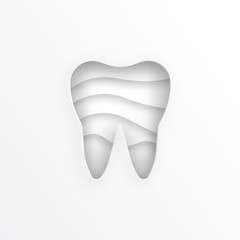 flat illustration tooth