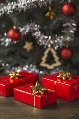 christmas gifts under christmas tree