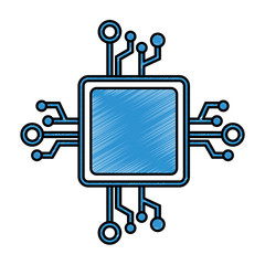 processor circuit isolated icon vector illustration design
