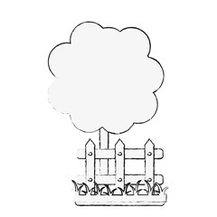 tree in garden icon vector illustration graphic design