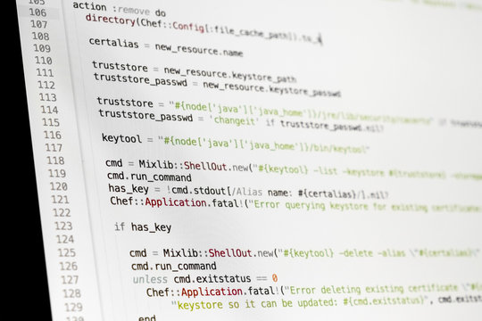 Coding programmer abstract background. Computer language script