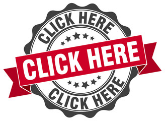 Obraz premium click here stamp. sign. seal