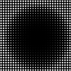 Halftone effect with stars.