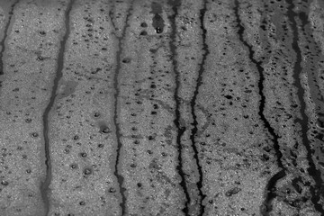 Water drops on pvc cover surface with blur effect.