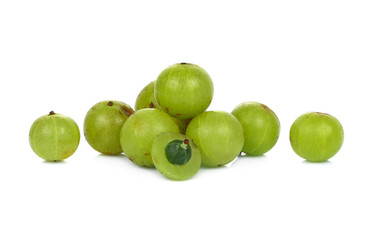 Indian gooseberry isolated on white background