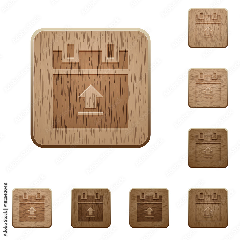 Poster Upload schedule data wooden buttons