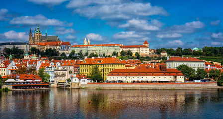 Fototapeta na wymiar View on Prague Castle on a sunny day