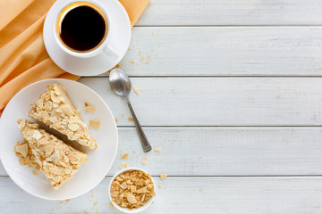 Classic Napoleon cake top view