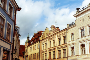 Fototapeta na wymiar antique building view in Old Town Tallinn, Estonia
