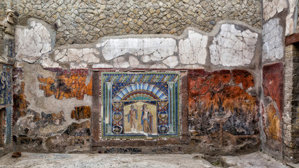 Ercolano (Italy) - Archaeological area. Mosaics of the House of Neptune and Amphitrite