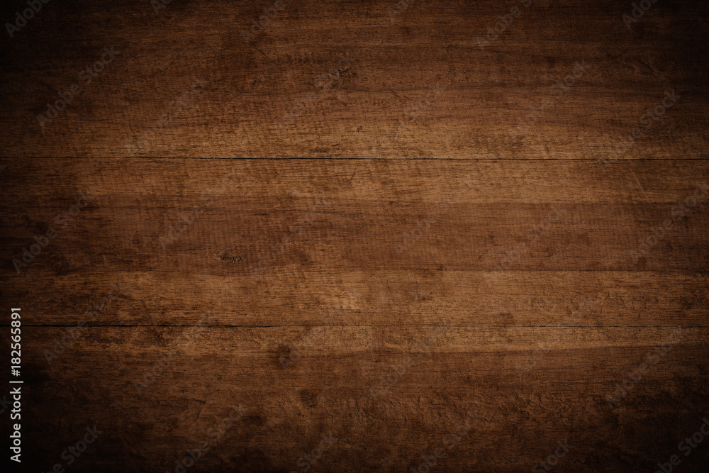 Sticker old grunge dark textured wooden background,the surface of the old brown wood texture