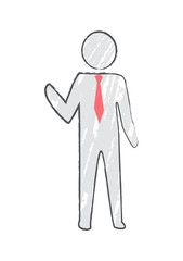 Businessperson with Tie Icon Vector Illustration