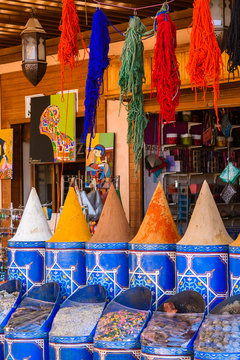 colorful piles of moroccan spices