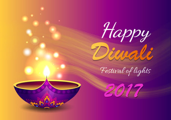 Happy Diwali Festival of Light Vector Illustration