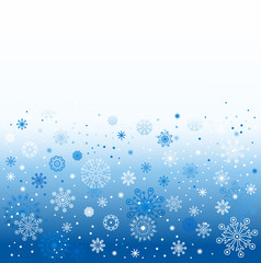 Winter background with snowflakes