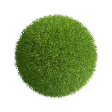 Grass sphere. Isolated on white background.