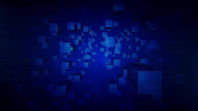 Cubes wireframe Looping Blue Background.Broadcast News intro and screensaver.Good for Titles background.Perfect opener.Combine with your video dark scary atmosphere and flying rectangular cubes.Type3