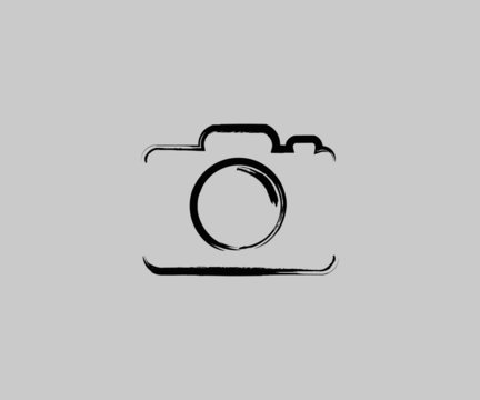 camera logo icon Vector Grunge 