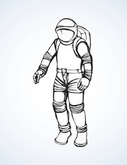 Cosmonaut. Vector drawing