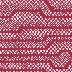 Abstract seamless pattern. Japanese Shibori motif. Red background. Classic japanese dyeing technique. Asian backdrop. For wallpaper, decoration or printing on fabric.