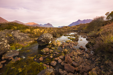 View of the Red Hills (Red Cuillins) on the Isle of Skye in Scotland