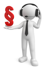 3d Männchen mit Headset Paragraph