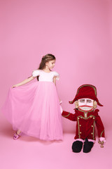 The beauty ballerina with nutcracker