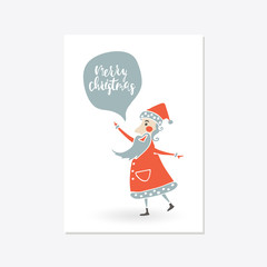 Greeting Card with christmas toys