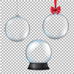 Xmas Balls Set With Transparent Background